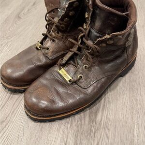 Harley-Davidson Brown Leather Lace-Up Men's Boots